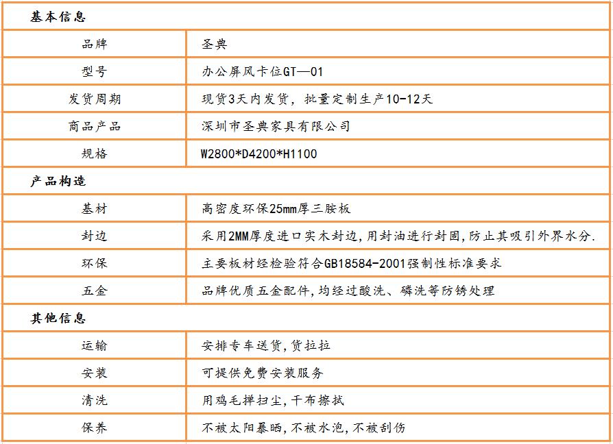 辦(bàn)公(gōng)家具(jù)産(chǎn)品參數